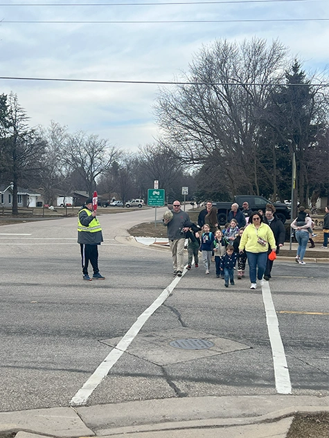 crosswalk kids walking